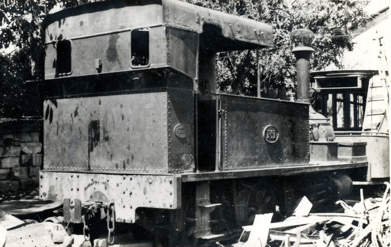 No.1 survived the closure of the line, being used as a teaching aid for apprentices at the Technical School. She's seen here at Hamrun relegated outside her original engine shed with Tramcar No.12 in 1941.