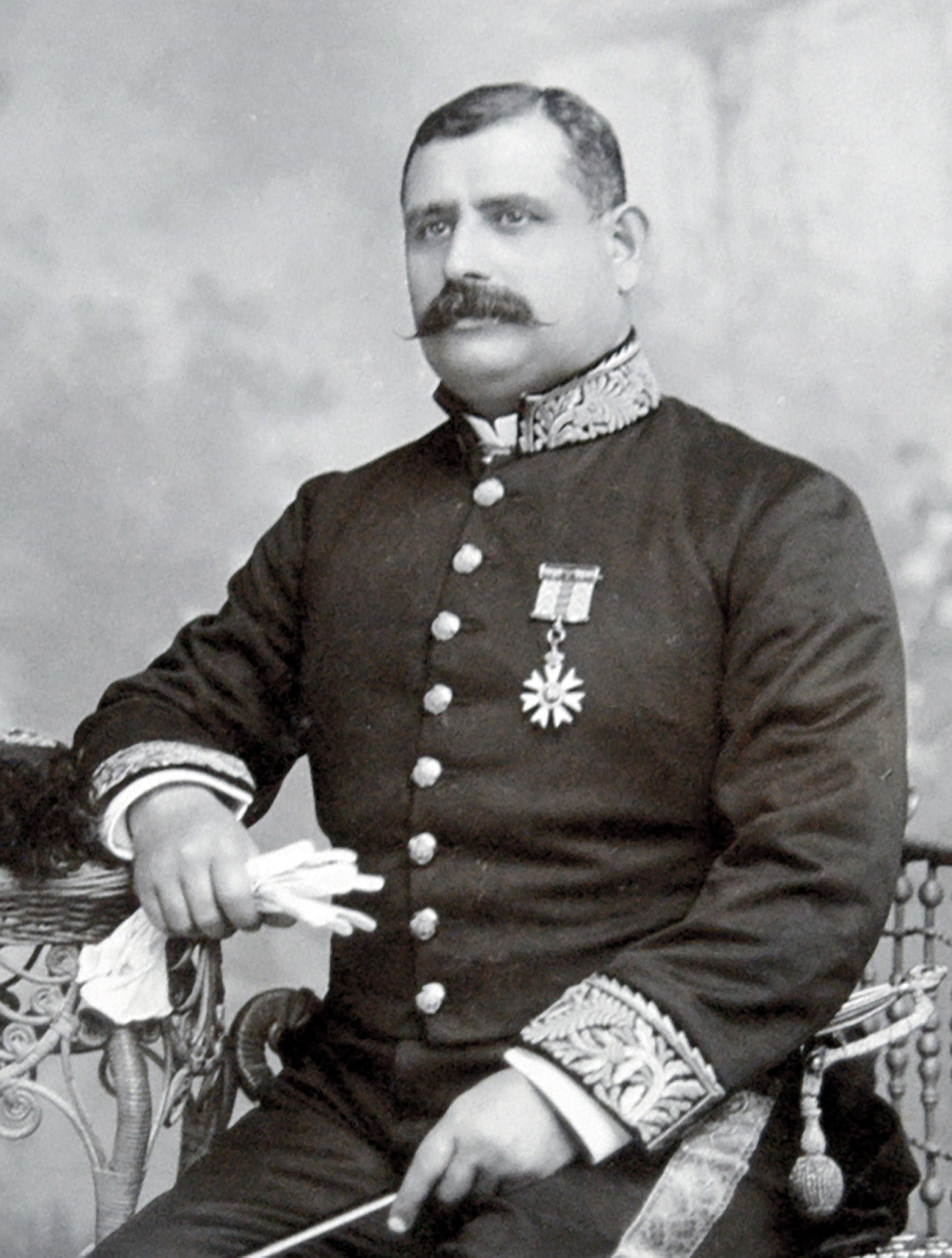 Lorenzo Gatt, the railway's Engineer and General manager between 1891 and 1895, seen in about 1901 when awarded the Companion of the Order of St. Michael and St. George (C.M.G.) in recognition for his services. (The Malta Railway Foundation and the descendants of L. Gatt)