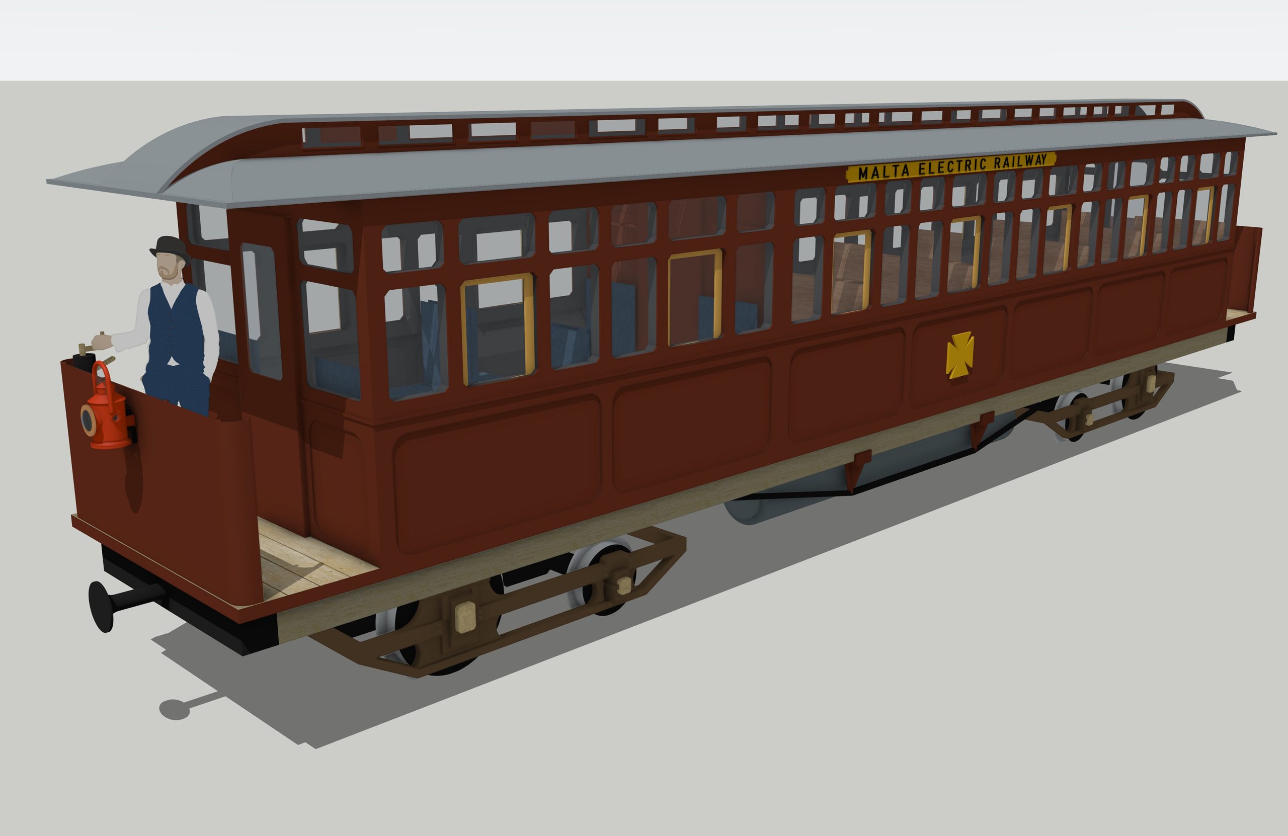 motor carriage of the Malta Electric Railway